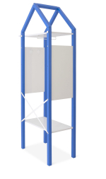 Напольный стеллаж-домик трансформер 2 в 1 Svogen синий