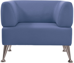 Кресло мягкое &quot;Норд&quot;, &quot;V-700&quot;, 820х720х730 мм, c подлокотниками, экокожа, голубое