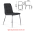 Стулья КОМПЛЕКТ 2 шт. BRABIX &quot;Twins CF-011&quot;, хромированный каркас, экокожа, черный (S-0401), разобранные, 532765