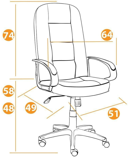 Кресло DEVON кож/зам, коричневый, 2 TONE