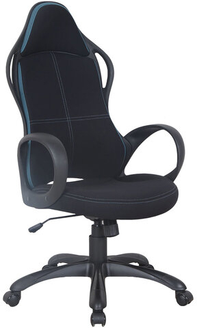 Кресло офисное BRABIX PREMIUM &quot;Force EX-516&quot;, ткань, черное/вставки синие, 531572