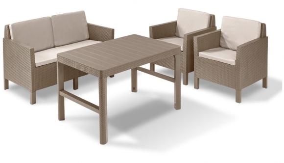 Комплект садовой мебели из из ротанга Орландо со столом Лион (Orlando set + Lyon) капучино
