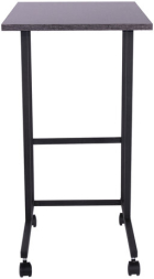 Стол BRABIX "Smart CD-014", 380х600х755 мм, ЛОФТ, на колесах, металл/ЛДСП ясень, каркас черный, 641885