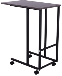 Стол BRABIX "Smart CD-014", 380х600х755 мм, ЛОФТ, на колесах, металл/ЛДСП ясень, каркас черный, 641885