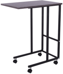 Стол BRABIX "Smart CD-014", 380х600х755 мм, ЛОФТ, на колесах, металл/ЛДСП ясень, каркас черный, 641885