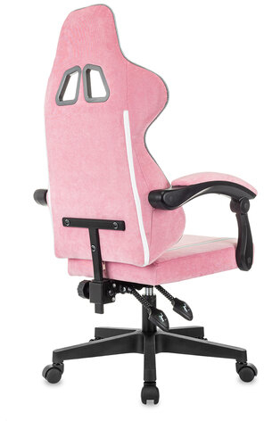 Кресло компьютерное BRABIX &#039;&#039;Shooter GM-123&#039;&#039;, 2 подушки, ткань, розовое/серое, 533213