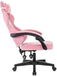 Кресло компьютерное BRABIX ''Shooter GM-123'', 2 подушки, ткань, розовое/серое, 533213