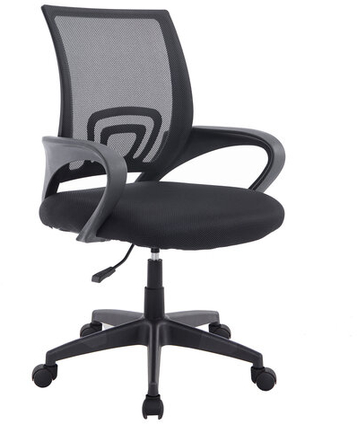 Кресло CROMEX Hit CH-695, с подлокотниками, сетка, черное, ткань TW, 533065