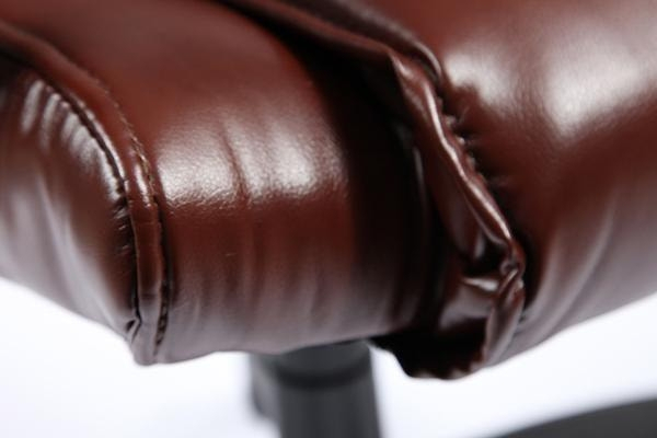 Кресло BERGAMO (хром) кож/зам, коричневый, 2 TONE