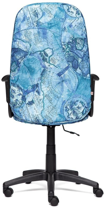 Кресло LEADER ткань, принт &quot;Карта на синем&quot;