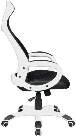 Кресло офисное BRABIX PREMIUM &quot;Genesis EX-517&quot;, пластик белый, ткань/экокожа/сетка черная, 531573