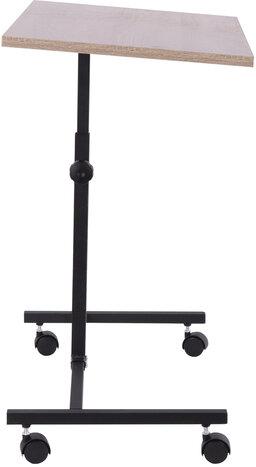 Стол BRABIX &quot;Smart CD-015&quot;, 600х380х670-880 мм, ЛОФТ, регулируемый, колеса, металл/ЛДСП дуб, каркас черный, 641886