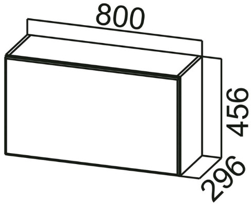 Шкаф навесной ШГ800 (горизонт.) Бостон