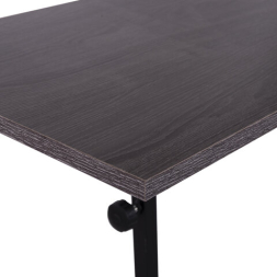 Стол BRABIX "Smart CD-015", 600х380х670-880 мм, ЛОФТ, регулируемый, колеса, металл/ЛДСП ясень, каркас черный, 641887