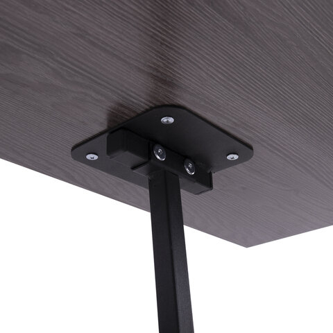 Стол BRABIX &quot;Smart CD-015&quot;, 600х380х670-880 мм, ЛОФТ, регулируемый, колеса, металл/ЛДСП ясень, каркас черный, 641887