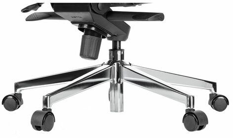 Кресло офисное МЕТТА "SAMURAI" Comfort S, хром, сиденье мягкое, ткань-сетка/экокожа, черное