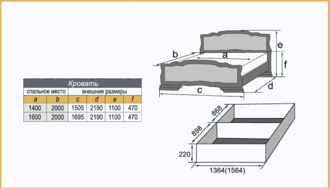Кровать из массива Карина-14