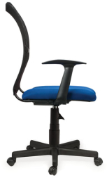 Кресло BRABIX &quot;Spring MG-307&quot;, с подлокотниками, комбинированное синее/черное TW, 531404