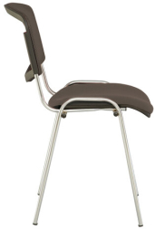 Стул для персонала и посетителей BRABIX &quot;Iso NET CF-006&quot;, хромированный каркас, серый, 531983