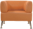 Кресло мягкое &quot;Норд&quot;, &quot;V-700&quot;, 820х720х730 мм, c подлокотниками, экокожа, оранжевое