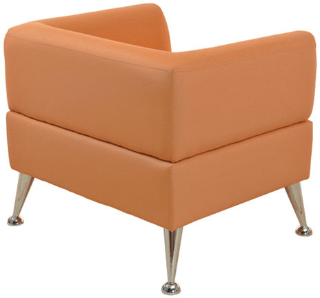 Кресло мягкое &quot;Норд&quot;, &quot;V-700&quot;, 820х720х730 мм, c подлокотниками, экокожа, оранжевое