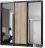Шкаф купе 3х дв Комби 1 Дуб сонома|Зеркало-2