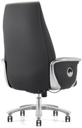 Кресло HAWASAN PREMIUM EX-800, до 200 кг, синхромеханизм, алюминий, экокожа, черное, 533234