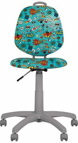 Кресло детское &quot;VINNY GTS&quot; без подлокотников, бирюзовое с рисунком