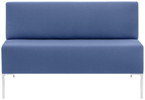 Диван мягкий двухместный &quot;Хост&quot; М-43, 1200х620х780 мм, без подлокотников, экокожа, голубой