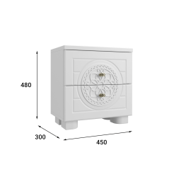 Тумба прикроватная «Монблан» МБ-38К белое дерево