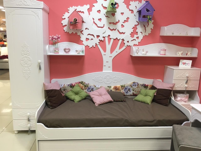 Кровать Ассоль АС-47 белое дерево