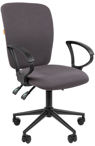 Кресло офисное Chairman CH 9801, пятилучие металл, ткань, серое, 7150936