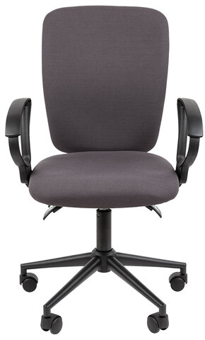 Кресло офисное Chairman CH 9801, пятилучие металл, ткань, серое, 7150936