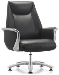 Кресло HAWASAN PREMIUM EX-801, до 200 кг, алюминий, экокожа, черное, 533235