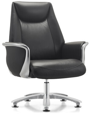 Кресло HAWASAN PREMIUM EX-801, до 200 кг, алюминий, экокожа, черное, 533235