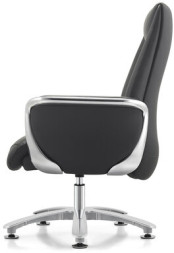 Кресло HAWASAN PREMIUM EX-801, до 200 кг, алюминий, экокожа, черное, 533235