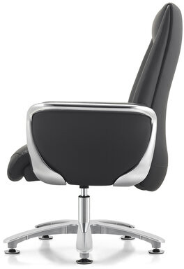 Кресло HAWASAN PREMIUM EX-801, до 200 кг, алюминий, экокожа, черное, 533235