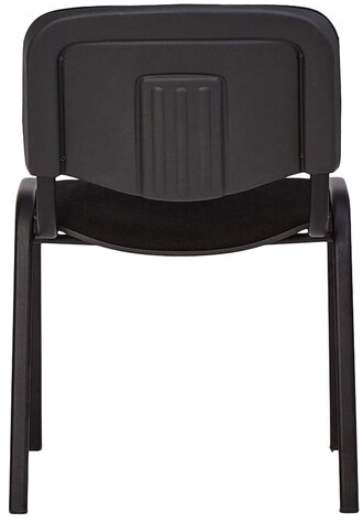 Стул для персонала и посетителей "ISO", черный каркас, ткань черная
