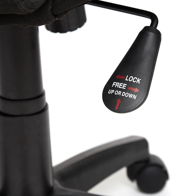 Кресло DRIVER кож/зам/ткань, черный/серый, 36-6/12