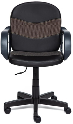 Кресло BAGGI кож/зам/ткань, черный/бежевый, 36-6/12