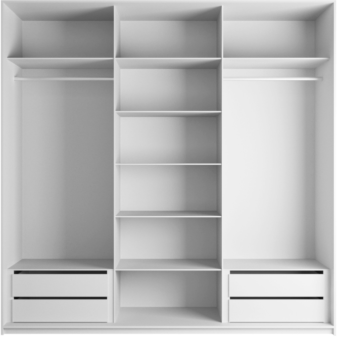 Шкаф-купе Эста 3-х дверный Комби (Стекло Лабиринт, Стекло белое) Белый снег