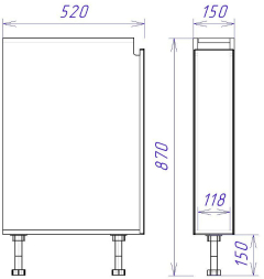 Стол СБ-15 Женева бутылочница (ЛДСП)