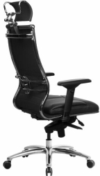 Кресло офисное МЕТТА &quot;SAMURAI&quot; KL-3.05, с подголовником, экокожа, черное