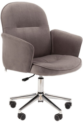 Кресло офисное Chairman CH 130, велюр, темно-серое, 7142119
