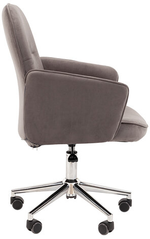 Кресло офисное Chairman CH 130, велюр, темно-серое, 7142119