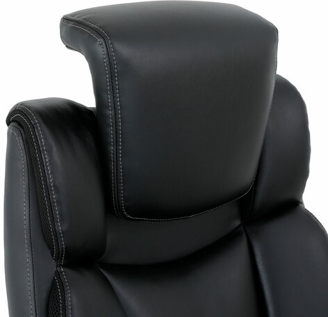 Кресло BRABIX PREMIUM &quot;Phantom EX-553&quot;, рециклированная кожа, регулируемый подголовник, черное, 532940