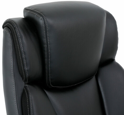 Кресло BRABIX PREMIUM &quot;Phantom EX-553&quot;, рециклированная кожа, регулируемый подголовник, черное, 532940