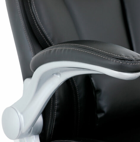 Кресло BRABIX PREMIUM &quot;Phantom EX-553&quot;, рециклированная кожа, регулируемый подголовник, черное, 532940