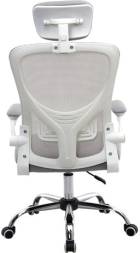 Кресло CROMEX Dynamic CH-699, откидные подлокотники, пластик белый, сетка, серое, TW, 533070