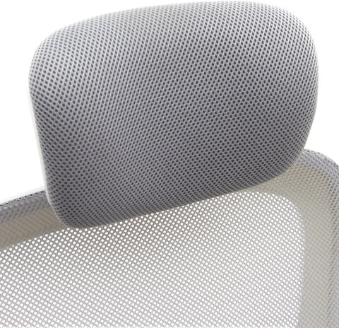 Кресло CROMEX Dynamic CH-699, откидные подлокотники, пластик белый, сетка, серое, TW, 533070